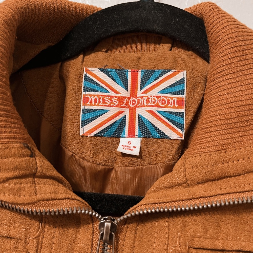 Miss London faux leather cropped jacket - Picture 4 of 4